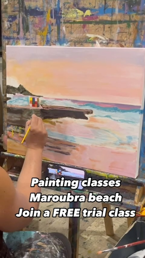 Painting classes every Thursday evening 7-9 pm at The Art Studio Maroubra beach. Tag 2 friends and send us a message to get a FREE TRIAL CLASS. All materials provided for a great creative experience! 
#theartstudiomaroubra #maroubra #maroubrabeach #maroubracommunity #artclassessydney #artclasseseasternsuburbssydney #kidsartclasses #paintingclassessydney #drawingclassessydney #maroubracreativehub #sydneyartclass #sydneyart #sydneyworkshop #sydneycreative #sydneykidsactivities #sydneykidsworkshops #sydneyartschool 
#beginnersartclassessydney #kidsactivitiessydney #weekendworkshopssydney #couplleexperiencesydney #artsydney #artgallerysydney